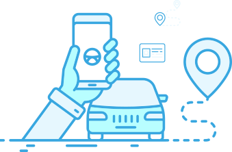 Depiction of Mobile Phone and Car ID and Navigation