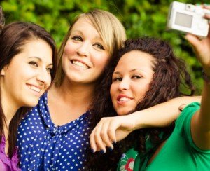 friends taking selfie