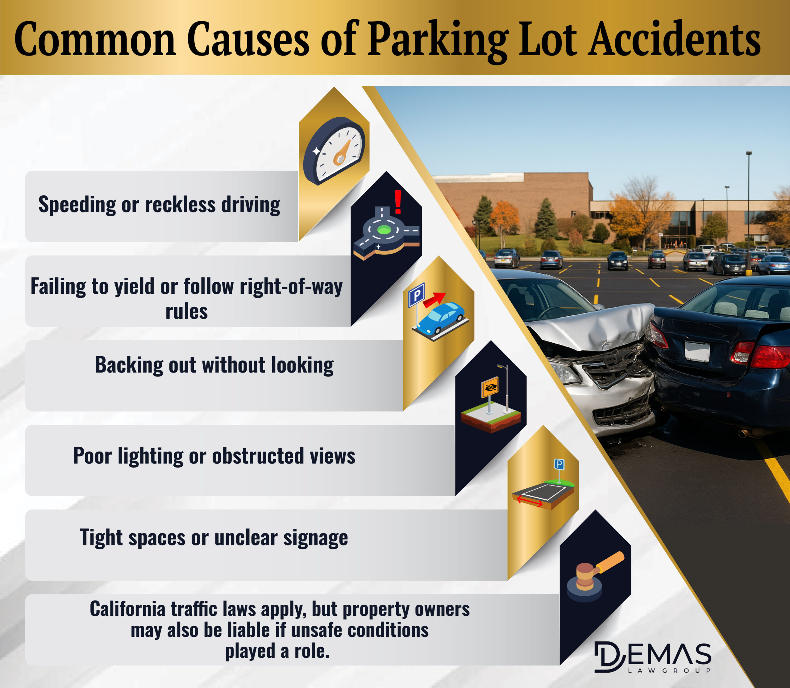 Causes of Parking Lot Accidents